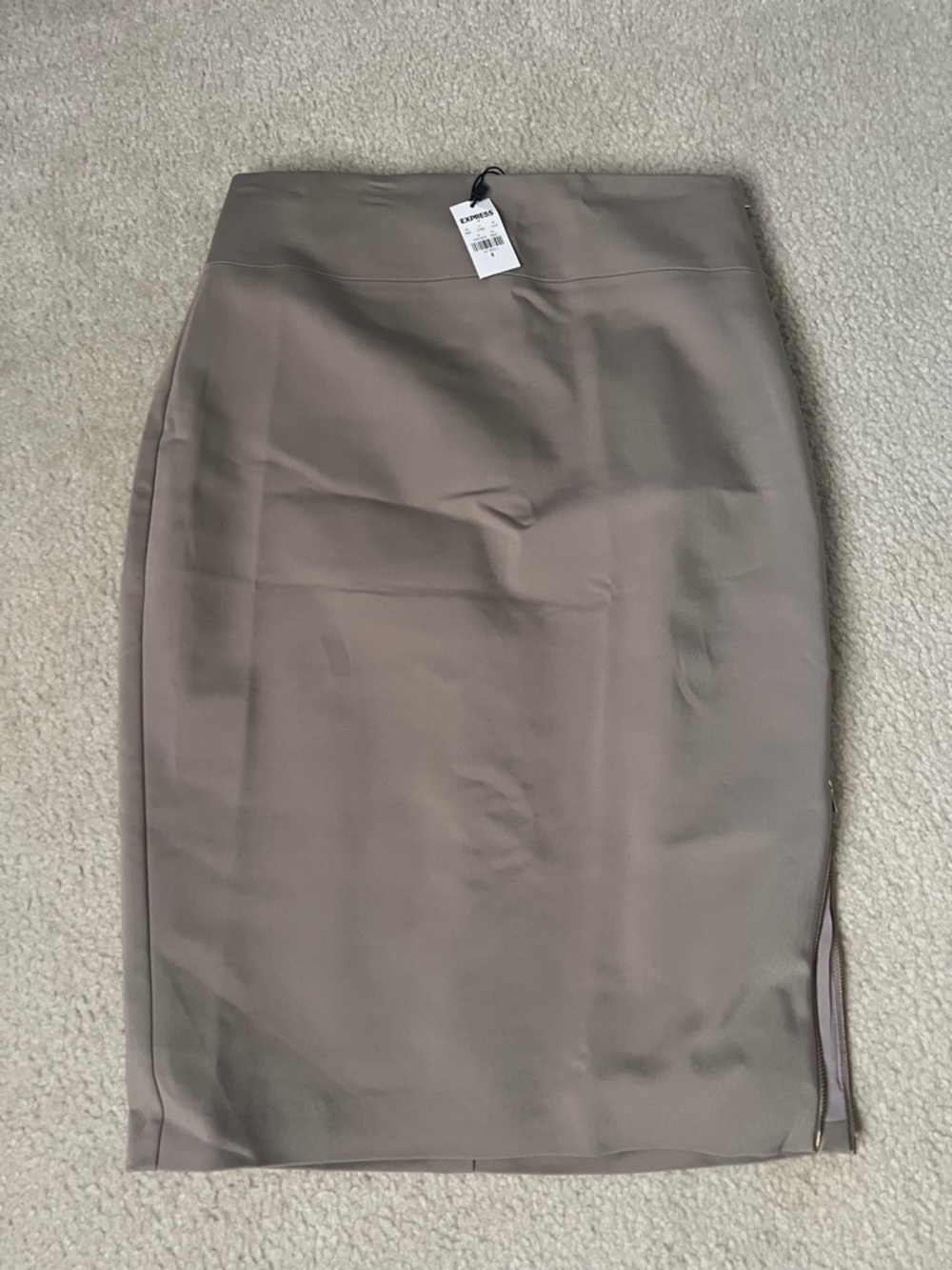 Express Pencil Skirt in Taupe - Neutral Workwear
